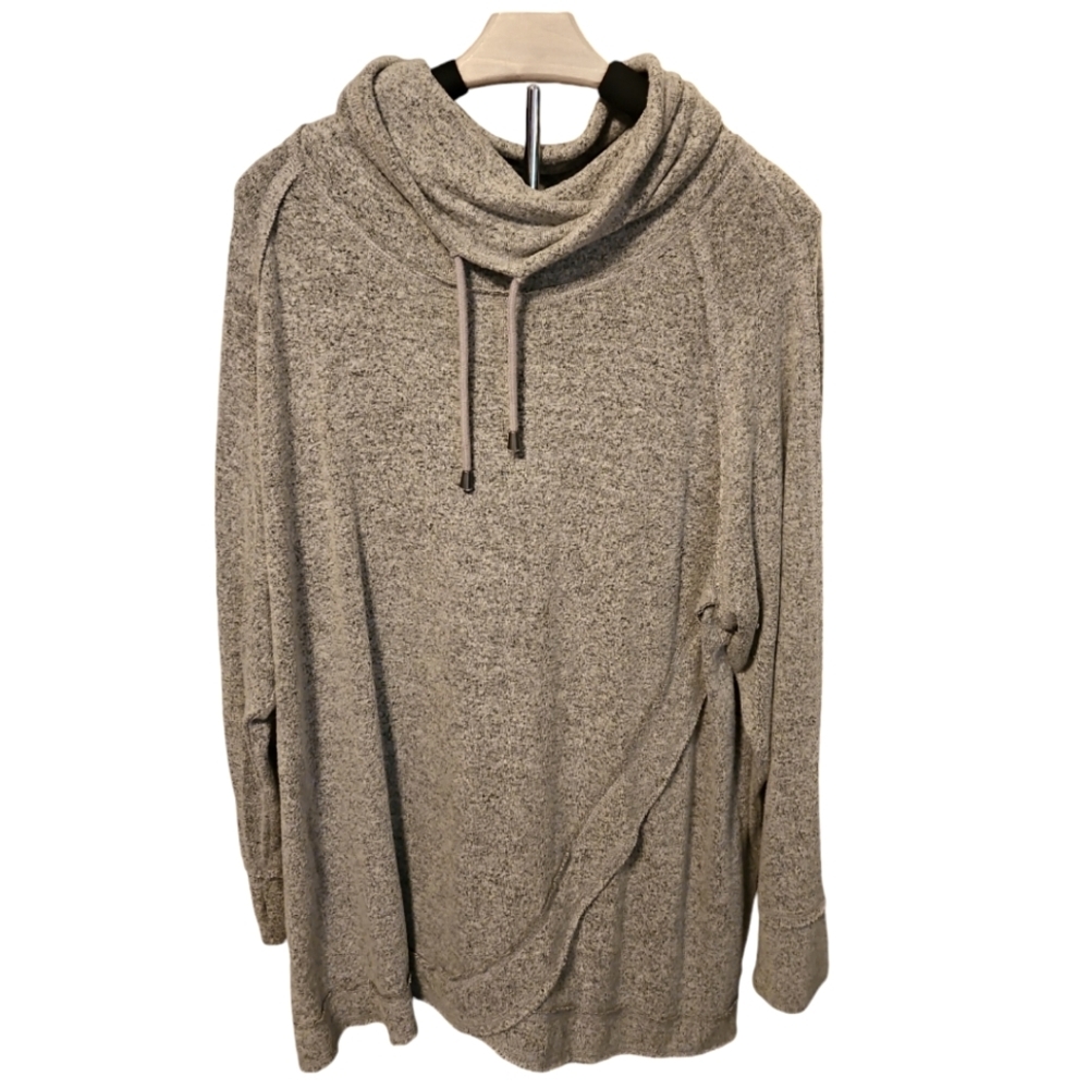 Gray cowl neck viscose top